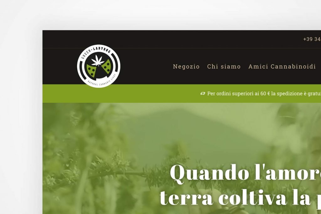 Sito “Negozio” di Green Ladybug, per vendere in tutta Italia